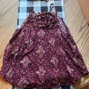 Floral Burgundy Dress